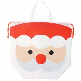 Creve Cell Christmas Wrapping Bag Gift Bag Santa Claus Tote Bag Drawstring Bag 2-Way Type 43×40cm L Size Original Sticker Included 1 Piece