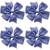 School Gingham Cross Hatch Hair Bows Clips Slides Grips 3"