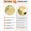 Haidms Gold Door Knobs Interior Privacy, Heavy Duty Square Brushed