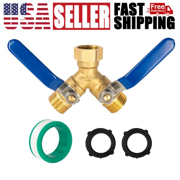 Unbranded 3/4" Garden Hose Splitter Y Connector Adaptor 2 Way