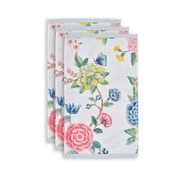 PIP Studio Good Evening Guest Towels, 30 x 50 x 3 cm, White, Pack of 3