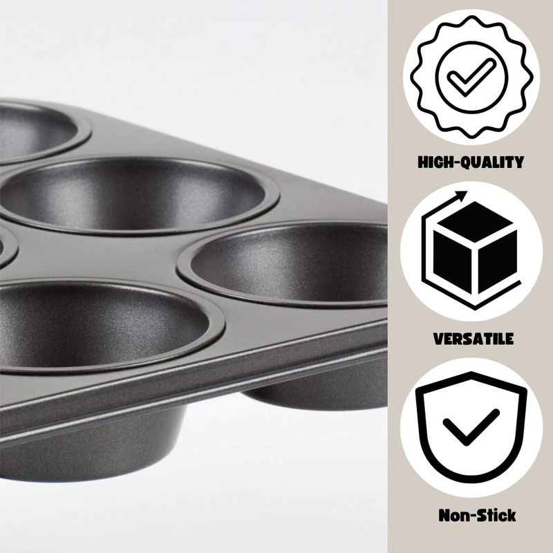 Invero® 12 Cup Non-Stick Oven Tray Ideal for Baking Muffins,