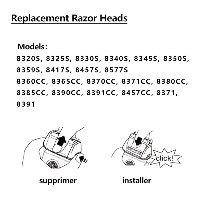 2Pack Series 8 Shaver Replacement Head for Braun Series 8
