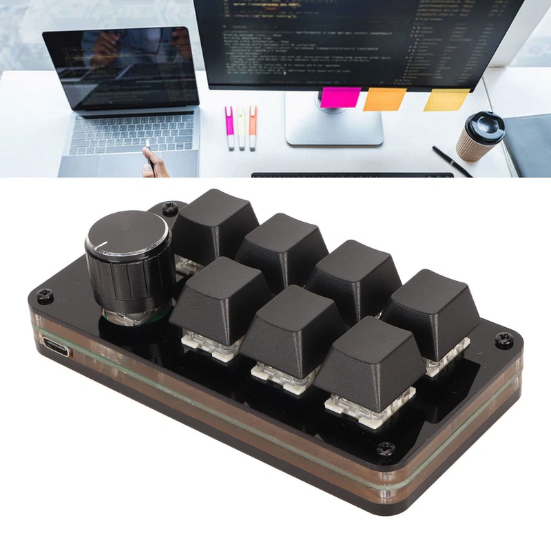 Macro Programming Keyboard Hotswap One Handed Blue Switch Mini 7