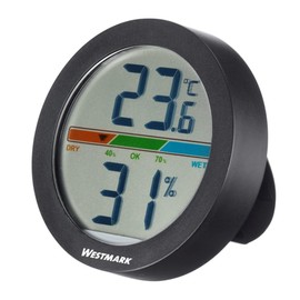 Westmark Thermometer + Hygrometer - For Precise Measurement of Indoor Humidity and Temperature, Ideal for Wine Cellar, Greenhouse and Fridge - Plastic, LED Display