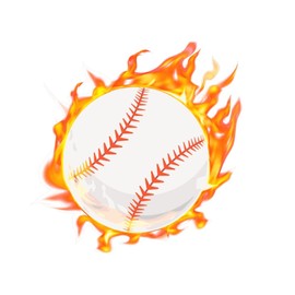 Baseball Stickers Self-Adhesive Sports Ball Sticker Flame Baseball Theme Party Decor Envelope Gift Bag Seal for Sports Party Supplies, Baseball Team Gift, Birthday Parties 5"