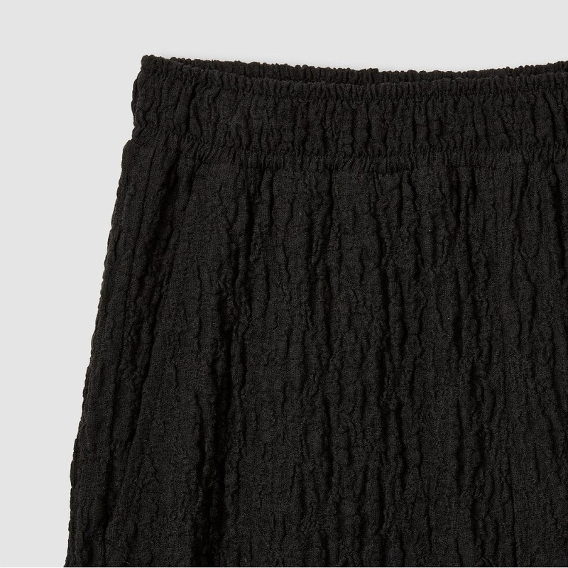JAJU [JAJU] Women's Crinkle Wide Pants_Black