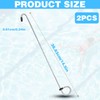 2Pcs Pool Skimmer Hook, Stainless Steel Skimmer Basket Handle Extended