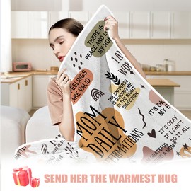 Taesun First Mothers Day New Mom Gifts, Gifts for New Mom Wearable Blanket, 1st New Mom Gift Hoodie Blanket, Cool New Mom Hooded Blanket 47x72 in for Birthday