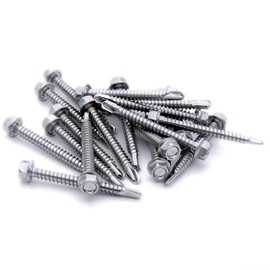 No.10 x 1.8 (4.8mm x 45mm) Hex Self-Drilling Screw (Flanged) - Stainless Steel (A2) (Pack of 20)