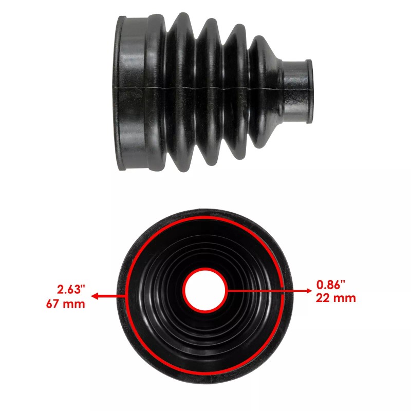 Caltric 2 Rear Axle Outer And Inner CV Boot Kit