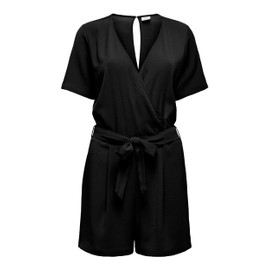 JACQUELINE de YONG JDY JDYAMANDA S/S WRAP PLAYSUIT WVN EXP Women's Jumpsuit, black