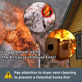 JEDELEOS Upgraded Dryer Vent Lint Vacuum Attachment Hose for Dyson V7 V8 V10 V11 V15 Gen 5 Vacuum Cleaner, Flexible Crevice Dryer Lint Removal Tool for Corners & Gaps