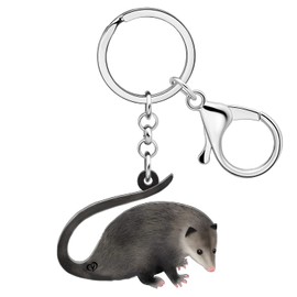 NEWEI Acrylic Cute Possum Keyring Possum Jewellery for Women Car Key Handbag Charms, Opossum C