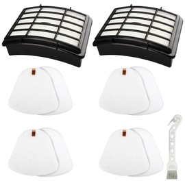 2 + 4 Pack Filters for Shark Vacuum Filter Replacement for Shark Navigator Lift Away Vacuum Models NV350 NV351 NV352 NV355 NV356E NV360 NV370 UV440 UV490 UV540 CU500, XHF350 XFF350 (Black)