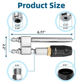 M5 Twist Nozzle for Pressure Washer Shooter Tip, Long Range Soap Nozzle for 3-7 GPM