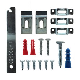 PHS Anti Theft Picture Hangers - Bulk Pack - 25 Pack Security Frame Lock Hanging Kit with T-Head Screws - Earthquake Proof Art Hangers for Museums, Galleries, Hotels - Holds 15 lbs