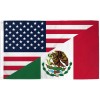 3 x 5 Ft USA/Mexico Combination Polyester Indoor Outdoor Flag