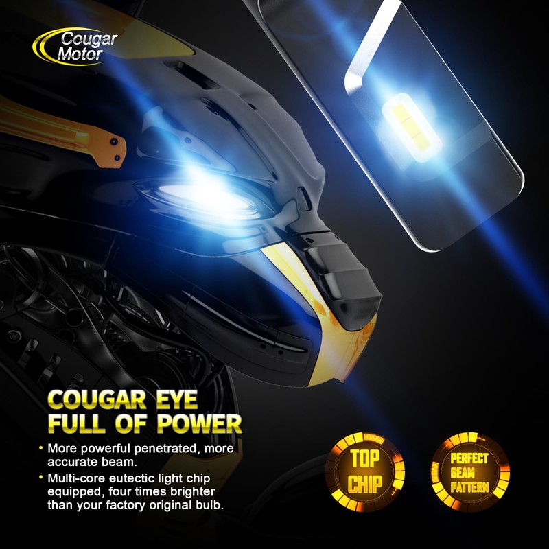 Cougar Motor 9005 Light Bulbs HB3 Fog Lights, Pack of