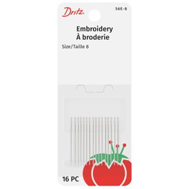Dritz 56E-8 Agujas de Mano Bordadas, tamaño 8 (16 Unidades)