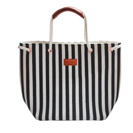 Women's Canvas Tote Bags, Medium Striped Beach Tote Bag for Holiday Travel Shopping Beach Gym Daily work