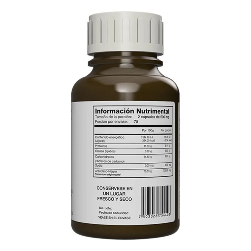 Adaptoheal Arándano Negro 150 Cápsulas Sabor Sin Sabor