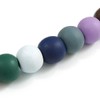 Avalaya Long Multicoloured Painted Wooden Bead Cord Long Necklace -