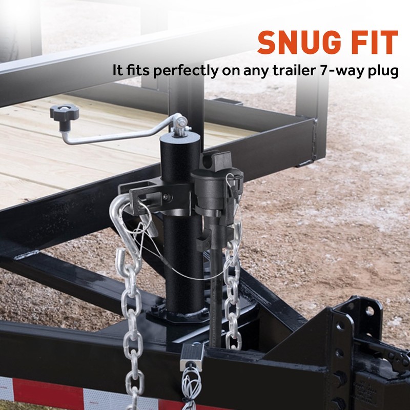 SnowyFox 7-Way Trailer Plug Cover Weatherproof, Trailer Plug Protector Cap