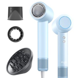 PLUZZ SE Hair Dryers with Diffuser and Brush, Pink 110000RPM 1600W High Speed Hair Dryer for Women Men Fast Drying, Low Noise Ionic Hair Dryers for Curly Hair, Small Lightweight Blow Dryer for Home