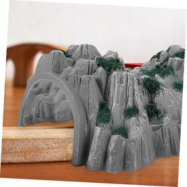 NUOBESTY 2Pcs Simulation Cave Tunnel Model, Plastic Train Track Accessories, 9.84 X 7.08 X 4.33 Inches, Ideal for Home Art Plastic Rockery Tunnel Figurine Miniature Garden Decor