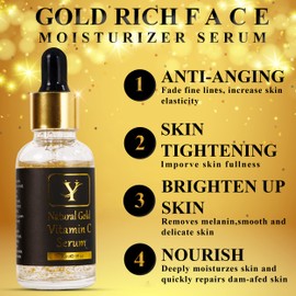 zoomt Gold Rich Face Moisturizer Serum - Anti-wrinkle & Anti-Aging Face Glow