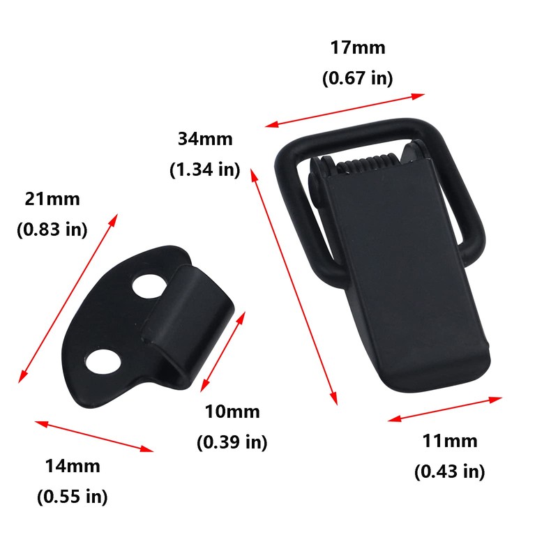 Antrader Small Spring Lock Clasp Buckle Latch for Wooden Case