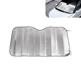 yorpyep Car Windshield Sunshade, Keep Car Cool Heat-insulating Cover, Foldable Portable Interior Anti-aging Protection Sun Cover, for Most Cars Summer Accessories (Silver #55.1" x 27.5 ")