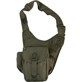 normani Shoulder Bag, Multifunctional Shoulder Bag for Men and Women, Military Tactical Backpack, Chest Bag, Sling Bag for Cycling, Hiking, Camping, Leisure, University, School, Colour Olive