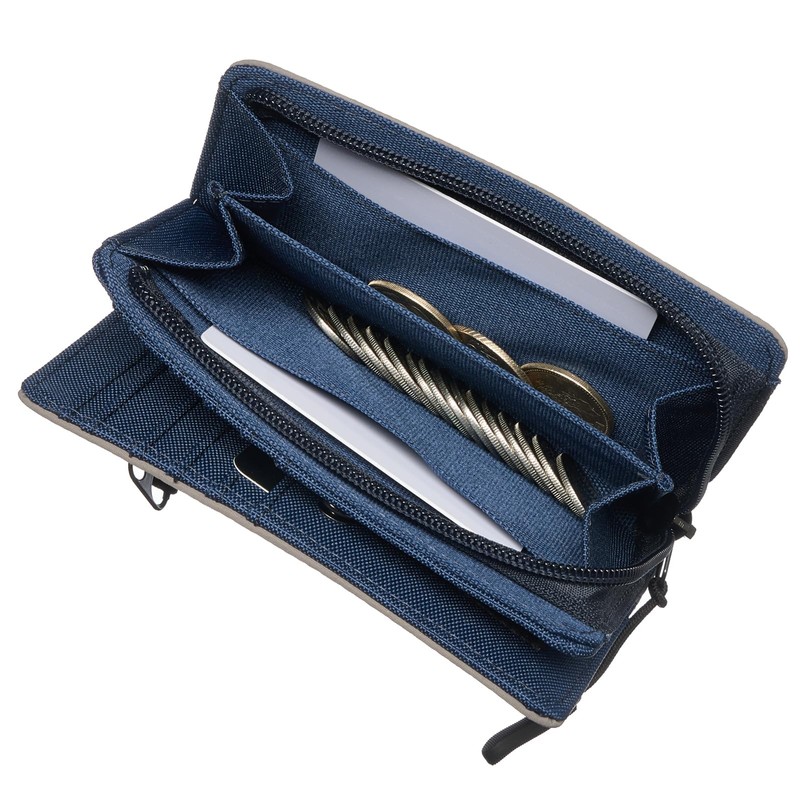 Umbro Men's and Women's Bifold Wallet with Round Zipper, Nylon,