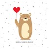 20 Napkins Bear with Heart, Cute Bear, Animals, Party, schön
