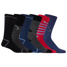 Hotsox Men's Fashionable Patterns Bundle 6 Pack, Multi-Colored, Men's 6-12, Multi, 6-12