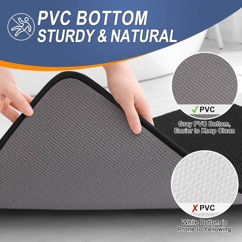 smiry Thick Memory Foam Bath Mat,40 x 60 cm,Extra Soft