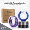 AMOLEN Silk 3D Printer Filament Bundle, PLA Filament 1.75mm Pack,