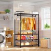 Ulif H4 Plus Portable Closets, 4-Tier Clothes Garment Rack for