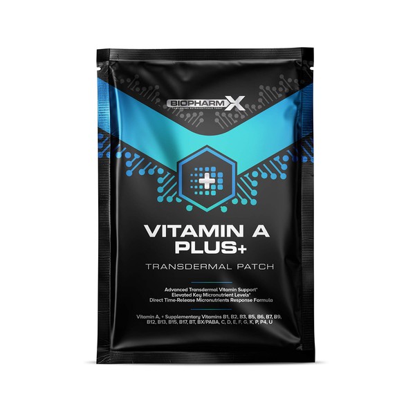 Vitamin A 1000mcg Patch (1 Month Supply) High Strength & Maximum Bioavailability Vitamin A Supplement