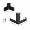 sourcing map 33x33x33mm Metal Box Corner Protectors Edge Guard Black