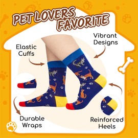 HAPPYPOP Novelty Cat Socks for Big Boys - Funny Gifts for Teen boys, Cat Gifts for Boys Aged 10-12