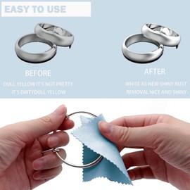 10PCS Silver Polishing Cloths - Reusable Double-Sided Jewelry Cleaning Cloths for Silver,Gold,Precious Metals, Effortless Tarnish Removal and Shine Restoration