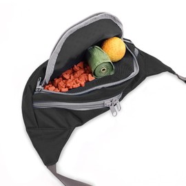 Tierisch-tolle Geschenke Dog Mom Bum Bag, Treat Bag with Customisable Name | Dog Training | Treat Bag (Black/Green)