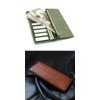 Belkut Crocodile Embossed Cowhide Leather Long Bifold Wallet, Thin, Compact,
