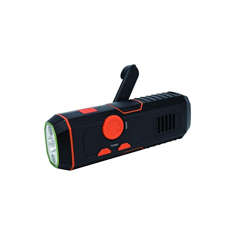 Macross MEA-24 Hand Crank Charging Radio, Flashlight, Smartphone Charging, Siren,