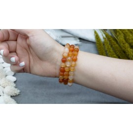 Coffman Collection Carnelian Crystal Bracelet Healing Protection Natural Gemstone Beads Jewelry