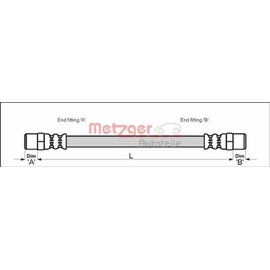 Metzger 4114672 Brake Hose