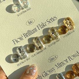Piote Fiote Foil Flake Gold Leaf Silver Foil Nail Glitter Set of 4 / 피오떼 호일플레이크 금박 은박 네일글리터 4종세트